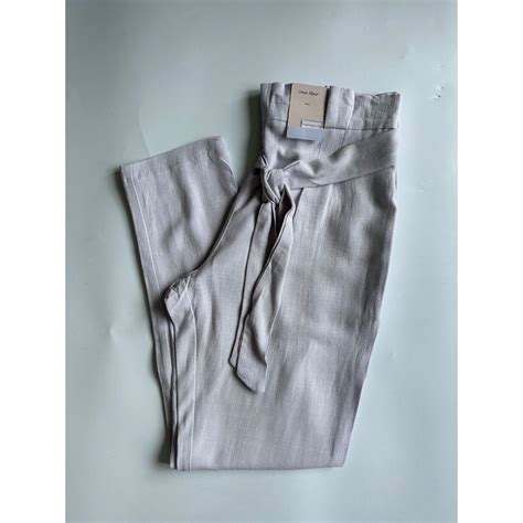 TU Linen Blend Tapered Trousers Lilac 10 12 14 Depop