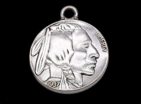 3 Buffalo Head Nickel Pendants, Indian Head Nickel Pendant, Pendant ...