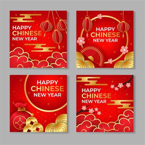 Premium Vector Chinese New Year Social Media Template