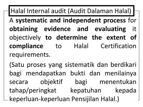 Halal Internal Audit Checklist Slides PPT