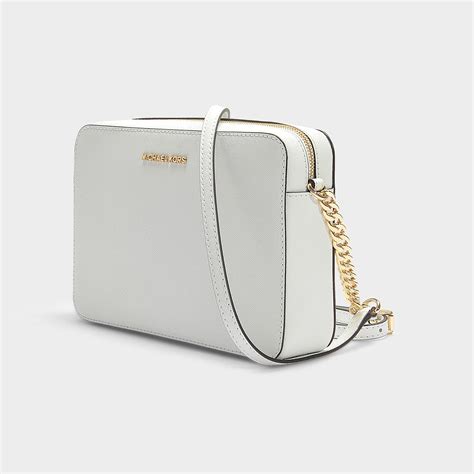 Michael Kors White Crossbody Chain Purse Semashow