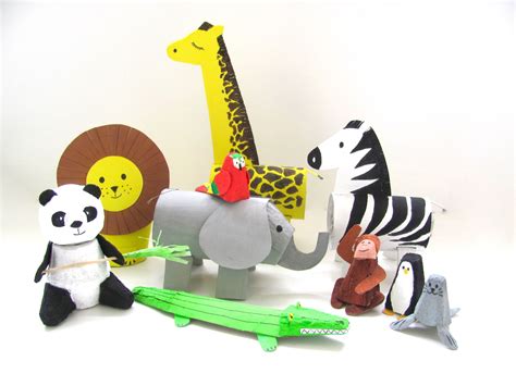 Toilet Paper Roll Crafts Zoo Animals - papercraft among us