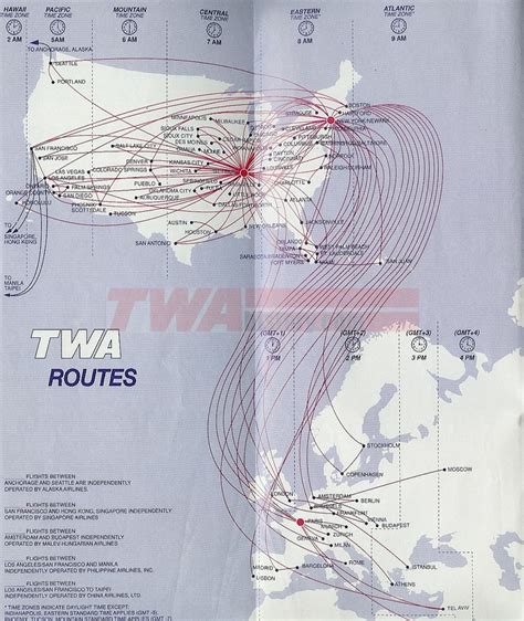 Twa Schedule April When Twa Still Had A Paris Hub Trans World