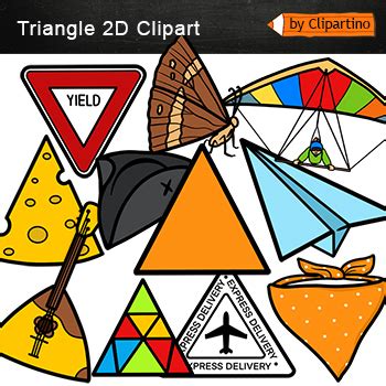 Triangle Shapes Clipart D Shapes Real Life Objects Clip Art Mini Bundle