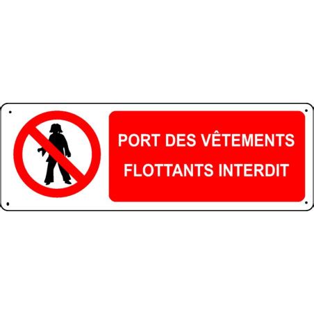 Panneau Port Des V Tements Flottants Interdit