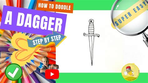 How To Draw A Dagger Easy To Follow Step By Step Youtube