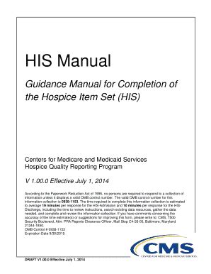 Fillable Online Guidance Manual For Completion Of The Hospice Item Set