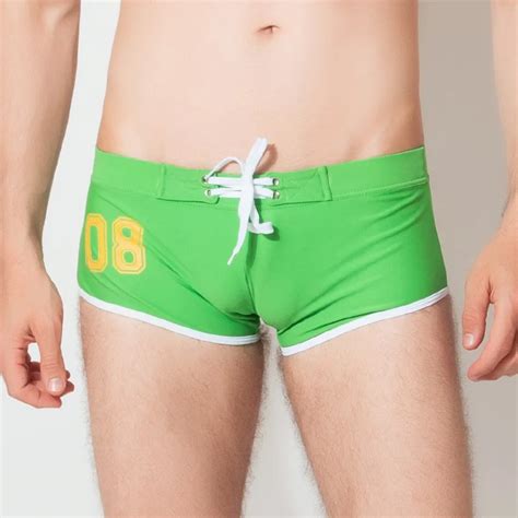 Aqux New Arrivals Man Swimwear Boxer Brand Mens Swimming Trunks Number