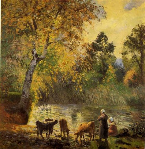 Autumn Montfoucault Pond 1875 By Camille Pissarro Artchive
