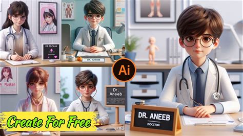 How to create 3D Ai Doctor image Boy & Girl DP|TikTok Viral Trend|Ai bing image creator tutorial ...