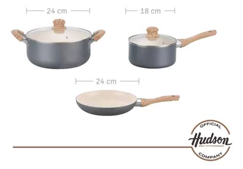 Kit Batería Wok Bifera Panquequera Hudson Linea Crema