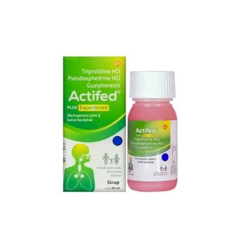 Jual Actifed Plus Expectorant Hijau Sirup Ml Shopee Indonesia