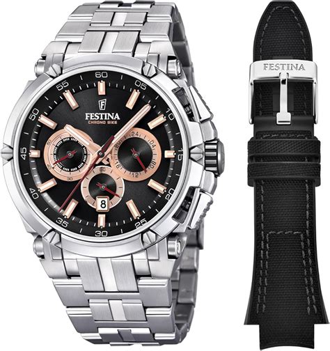 Festina Chrono Bike Men S Quartz Watch With Black Colour Dial