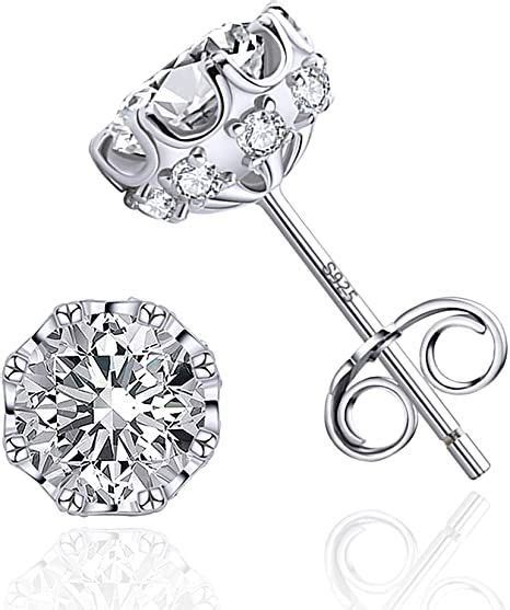 Amoramor Forever K White Gold Plated Brilliant Cut Cubic Zirconia