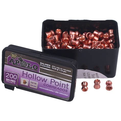 Apolo Hollow Point Copper 2255mm Airgun Pellets 250 Psc 115g18