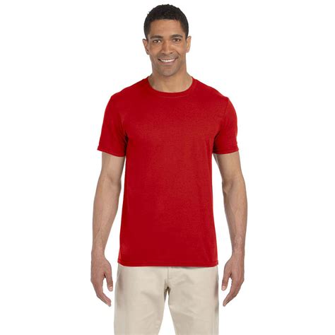 Gildan Mens Red Softstyle 45 Oz T Shirt