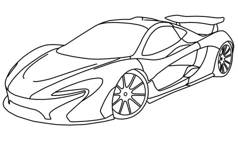 Mclaren P1 Drawing Coloring Page