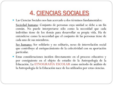 PPT EL APORTE DE LAS CIENCIAS SOCIALES A LA ANTROPOLOGÍA DE LA