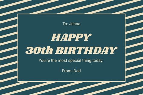 Free 30th Birthday Card For Daughter Template Edit Online And Download