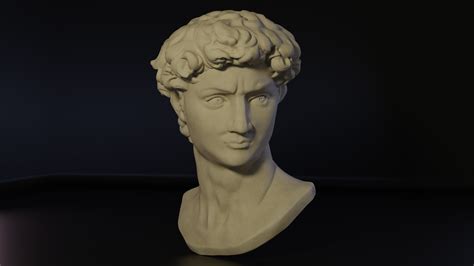 Artstation David Bust Michelangelo 3d Model