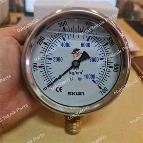 Promo Pressure Gauge Raket Stainless 4 Inch 700 Bar 10000 Psi Skon