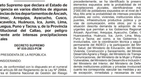 Gobierno Declara En Estado De Emergencia A 25 Distritos De Ayacucho