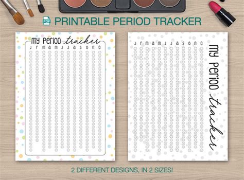 Dots Design Period Tracker Printable Download Bullet Journal Etsy