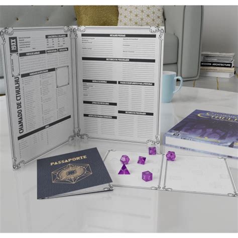 Kit Rpg Chamado De Cthulhu Call Of Cthulhu Ficha 7 Dados Em