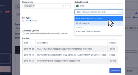 How To Convert Kotak Bank Statement To Excel CSV And QBO In 1 Minute