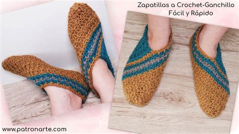 Pantuflas O Zapatillas De Crochet Ganchillo Para Adultos F Cil Y