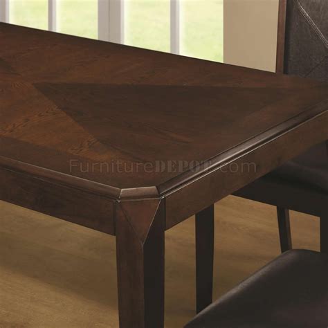 Dark Oak Finish Contemporary Dining Table w/Optional Items