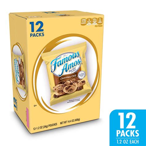 Buy Famous Amos Chocolate Chip Bite Size Cookies 1 2 Oz 12 Ct Pouches