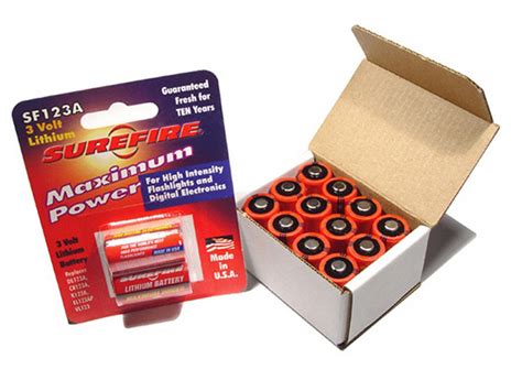 Batteries, for Flashlights and Electronics, Lithium 3 Volt, by Surefire - Dawson Precision, Inc.