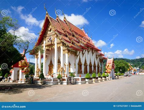 Ubosot The Main Temple Of The Buddhist Temple Complex Wat Chalong In