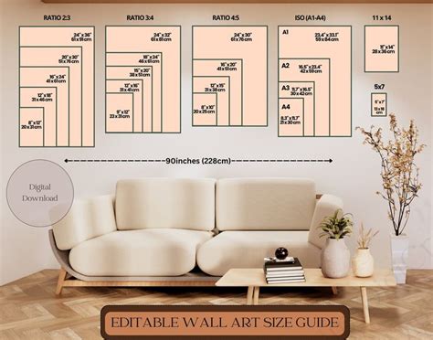 Wall Art Size Guide Wall Display Guide Frame Aspect Ratio Print Size