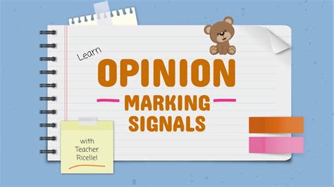 Using Opinion Marking Signals To Share Ideas Speaker MANGAHAS