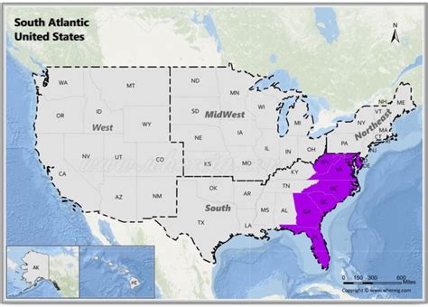 South Atlantic States Map