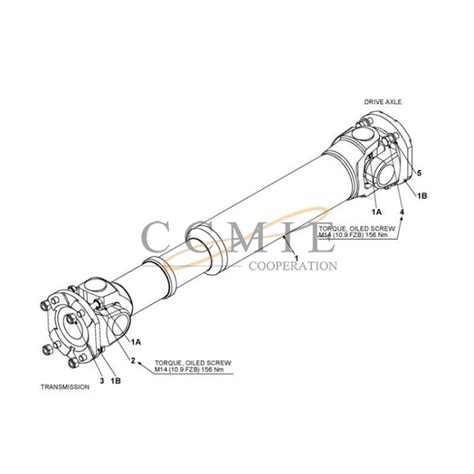 China Kalmar RS DRF450 Reach Stacker Drive Shaft Spare Parts A41672