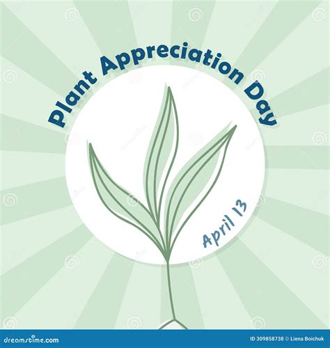 International Plant Appreciation Day April 13 Holiday Vector Banner