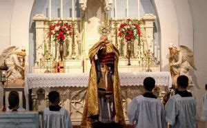 Corpus Christi Latin Mass Elevation Catholic Stock Photo