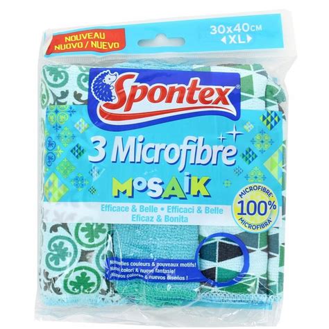 Spontex Microfibra Mosaic 3 Pezzi