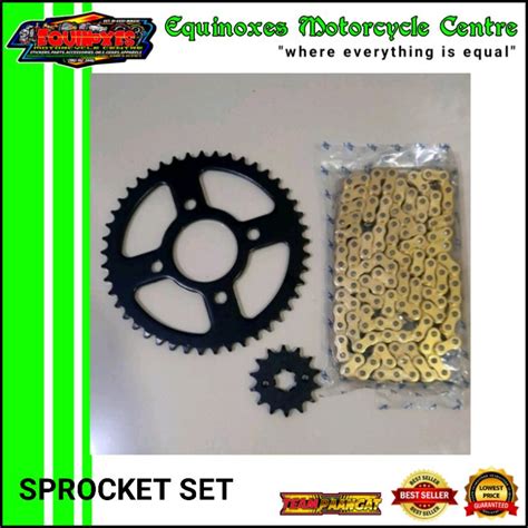 CHAIN SET SPROCKET 130L GIXXER GIXXER Fi GSX R150 GSX S150 CBR150