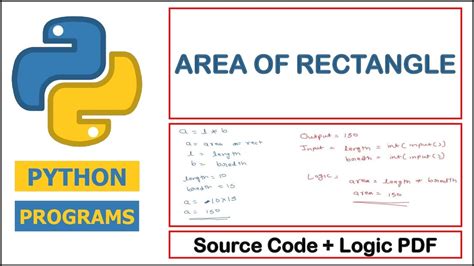 Python Program To Find Area Of Rectangle Youtube