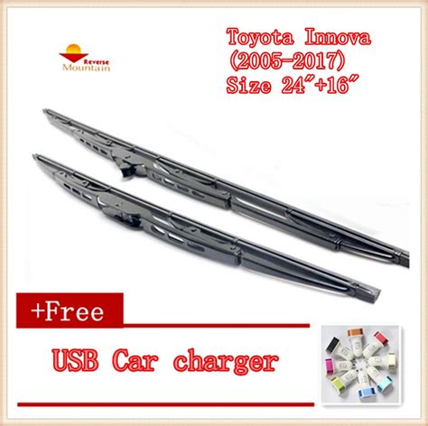 Pcs Lot Car Windshield Wiper Blade U Type Universal For Toyota Innova