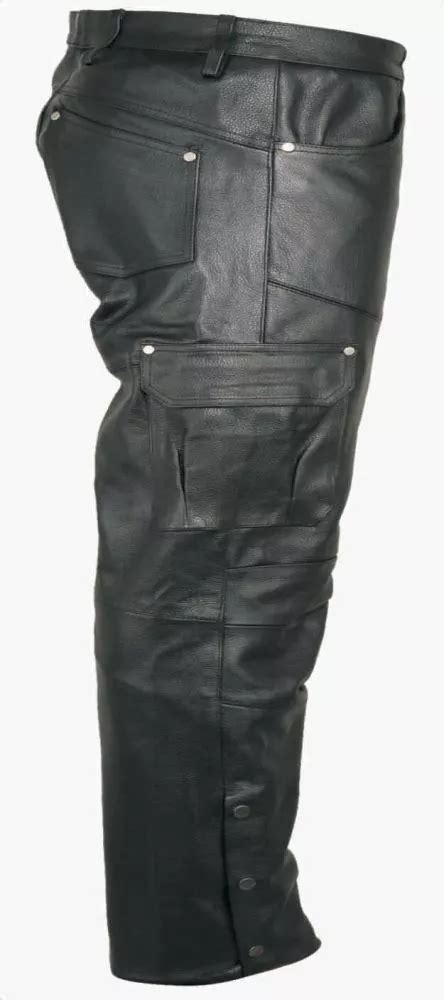 Biker Lederhose Fuente Deluxe Rind Nappaleder Schwarz