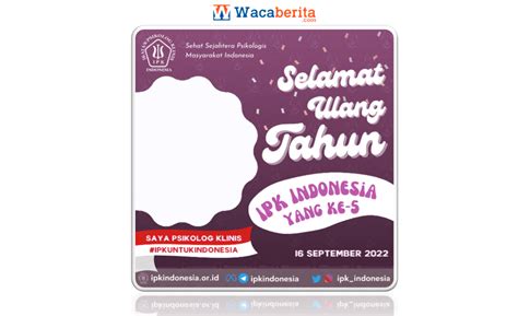 Ragam Twibbon HUT IPK Indonesia Ke 5 Tahun 2022 Waca Berita