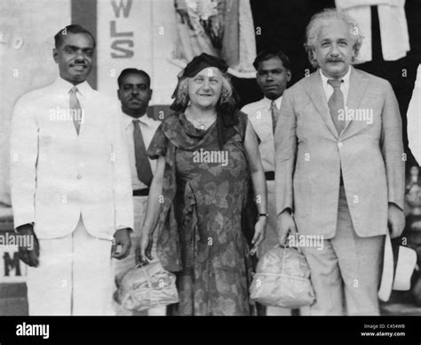 Albert Einstein Et Sa Femme Elsa Einstein Au Panama 1933 Photo Stock