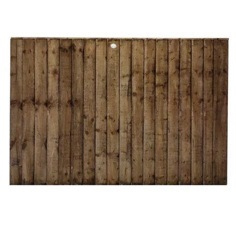 Full Framed Featheredge Fence Panel Dark Brown X Mm