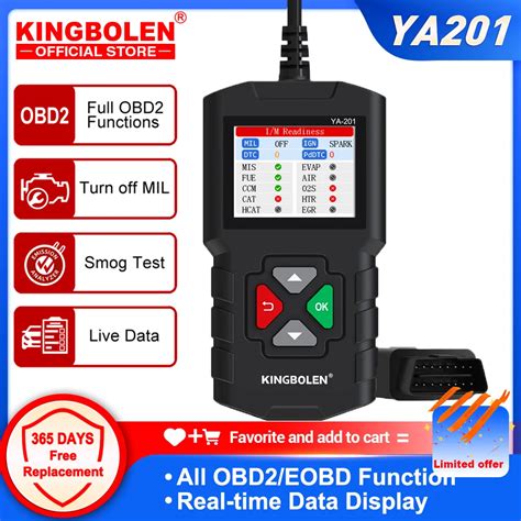 Купить Алиэкспресс KINGBOLEN YA201 Car OBD2 EOBD Code Reader