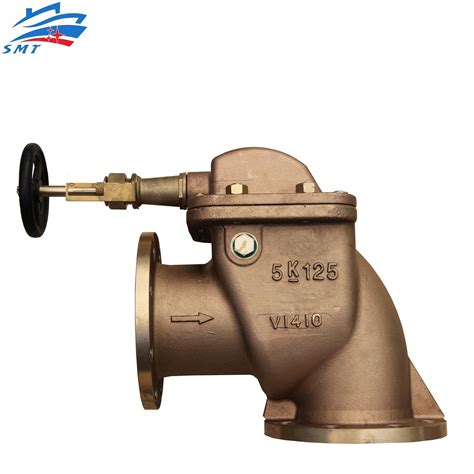 Marine Angle Storm Valve DIN Flanged Cast Steel Bronze Storm Globe